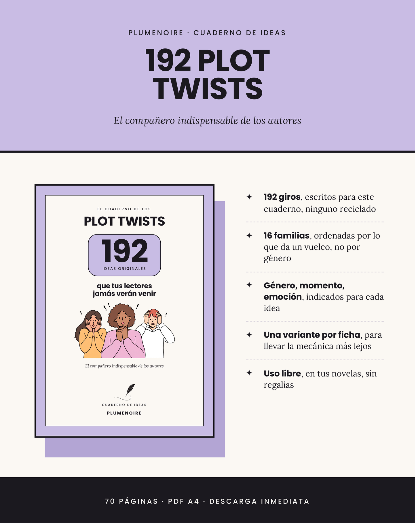 El Cuaderno de los Plot Twists — 192 giros originales