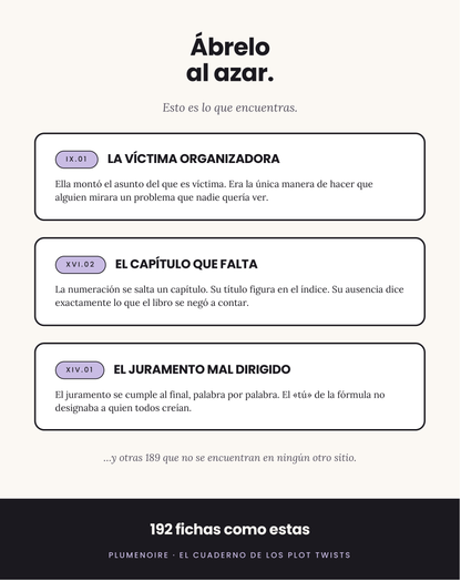 El Cuaderno de los Plot Twists — 192 giros originales