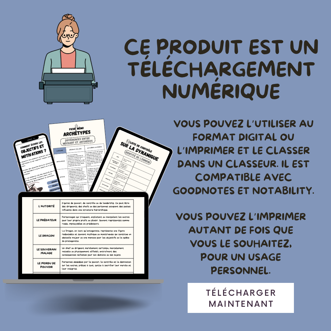 Guide de création de personnage - version Antagoniste ( DIGITAL VERSION )